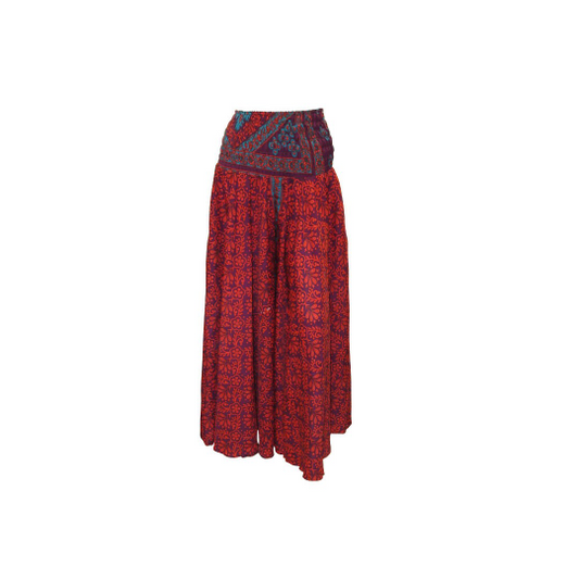 RETRO RECYCLED CULOTTE TROUSERS FLARE PANTS FREE SIZE 8-22 P50