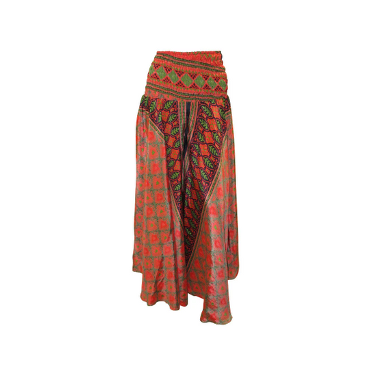 RETRO RECYCLED CULOTTE TROUSERS FLARE PANTS FREE SIZE 8-22 P70