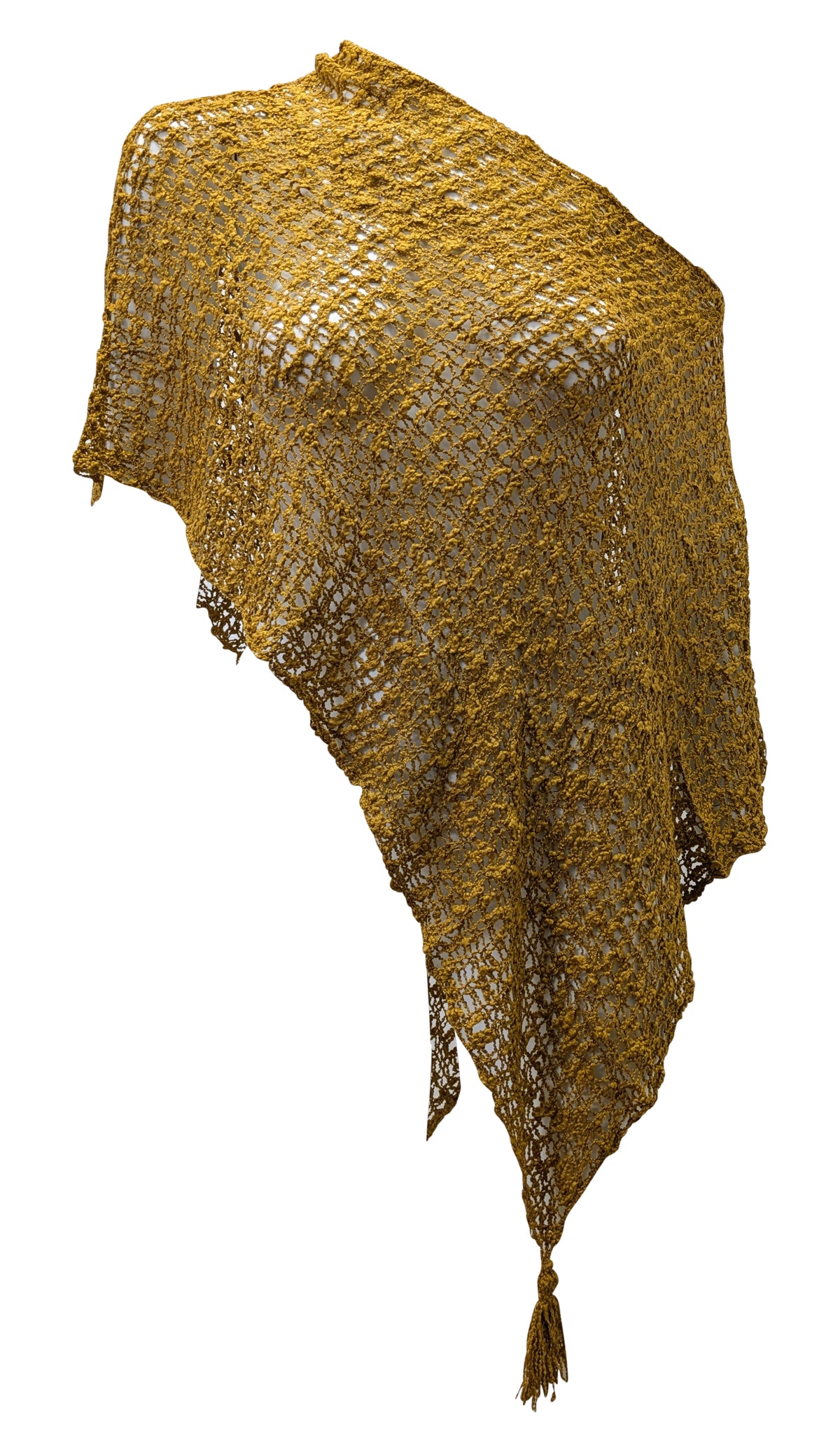 Womens Crochet Poncho Asymmetrical Boho Tassel Shawl Pullover Cover up Free Size 8-20