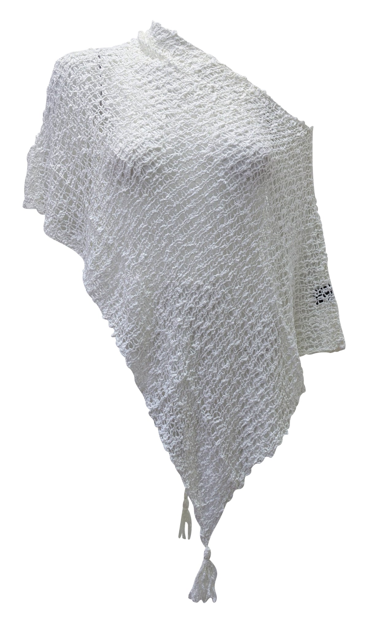 Womens Crochet Poncho Asymmetrical Boho Tassel Shawl Pullover Cover up Free Size 8-20