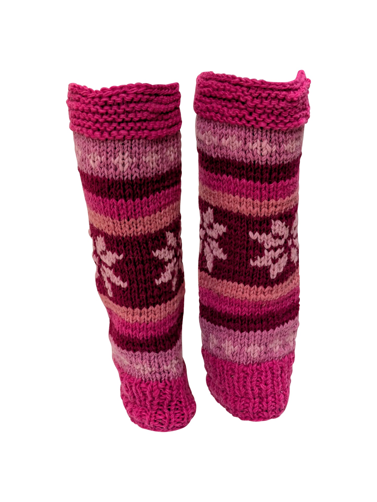 Ladies Womens Winter 100% Wool Leg Warmers Hand Knit Fleece Lined With Side Zips P25