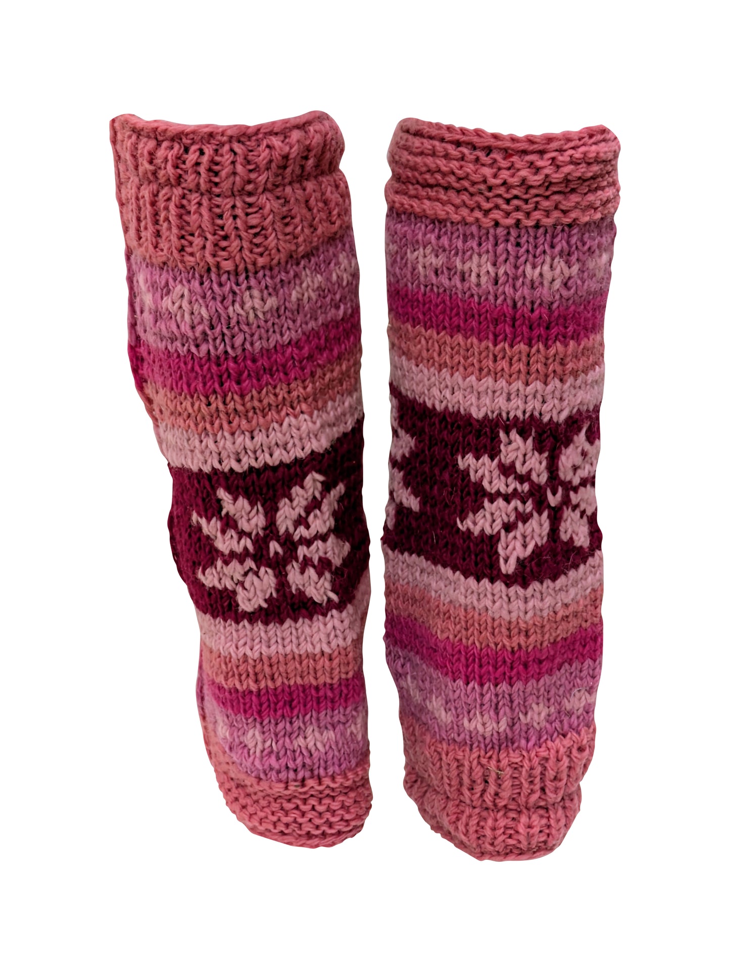 Ladies Womens Winter 100% Wool Leg Warmers Hand Knit Fleece Lined With Side Zips P4