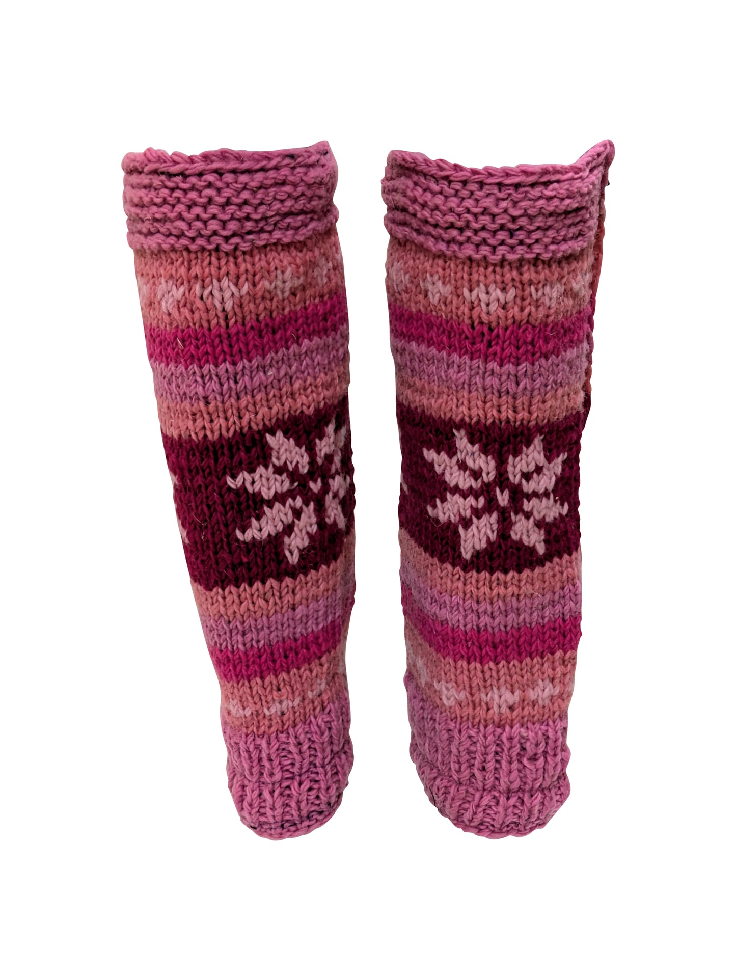 Ladies Womens Winter 100% Wool Leg Warmers Hand Knit Fleece Lined With Side Zips P13