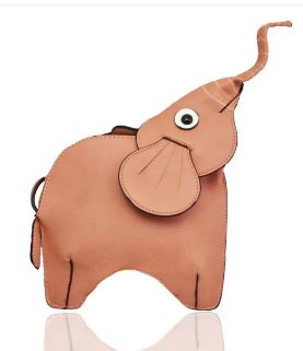 FUNKY ELEPHANT SHAPE MOVABLE TRUNK SMALL MESSENGER CROSSBODY BAG PINK