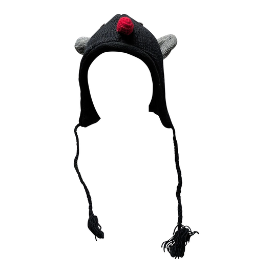 Handmade Wool Knit Animal Character Hat with Fleece Lining - P103