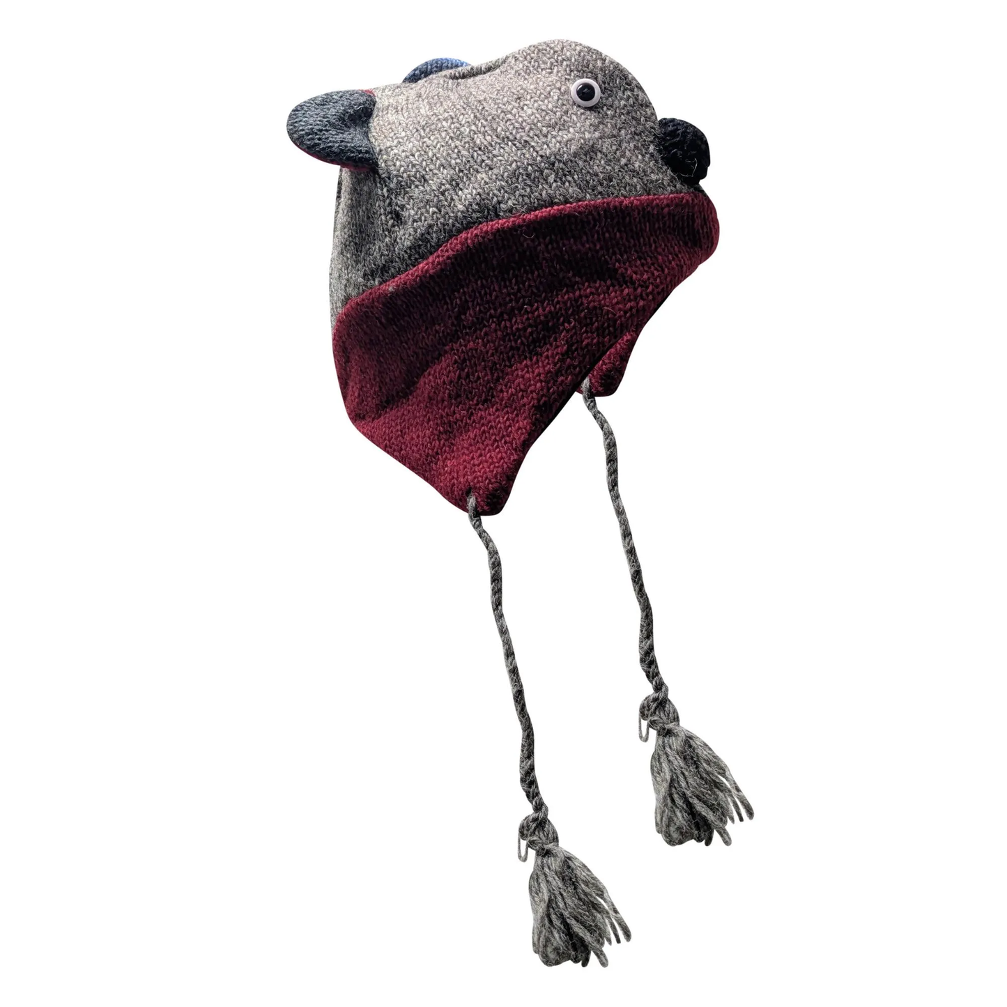 Handmade Wool Knit Animal Character Hat with Fleece Lining - P95