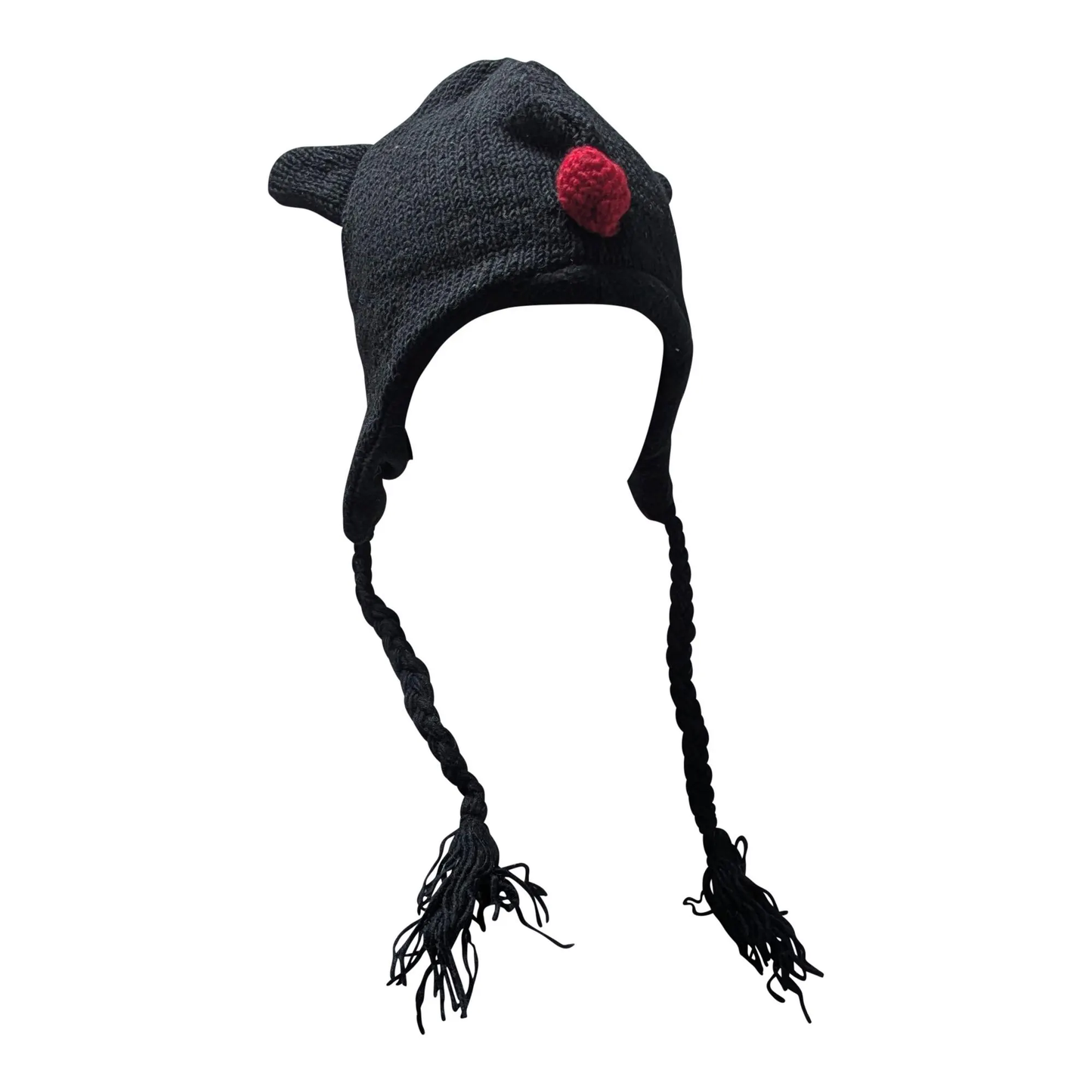 Handmade Wool Knit Animal Character Hat with Fleece Lining - P118
