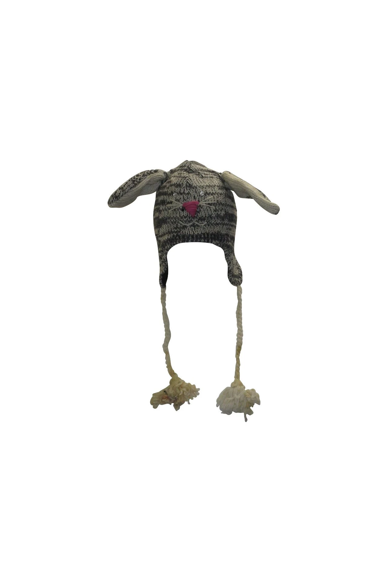 Handmade Wool Knit Animal Character Hat with Fleece Lining - P147
