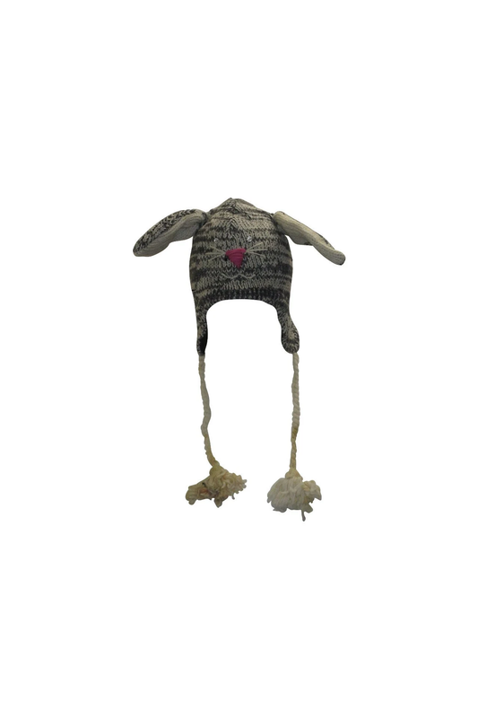 Handmade Wool Knit Animal Character Hat with Fleece Lining - P147