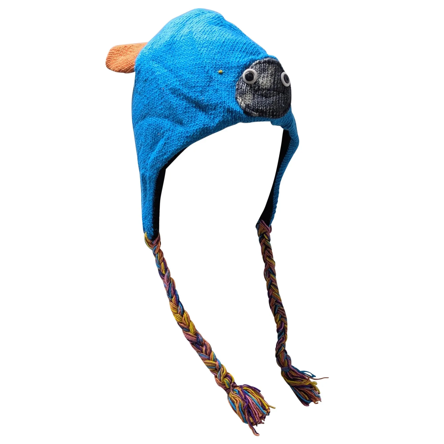 Handmade Wool Knit Animal Character Hat with Fleece Lining - P114