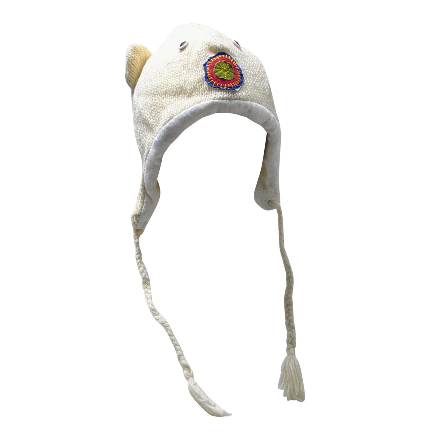 Handmade Wool Knit Animal Character Hat with Fleece Lining - P151