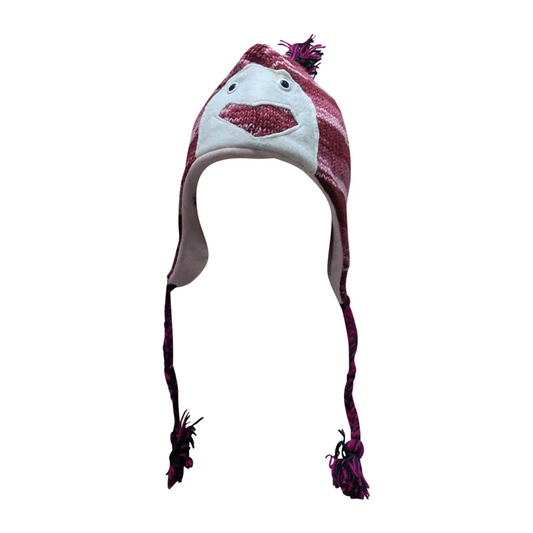 Handmade Wool Knit Animal Character Hat with Fleece Lining - P122