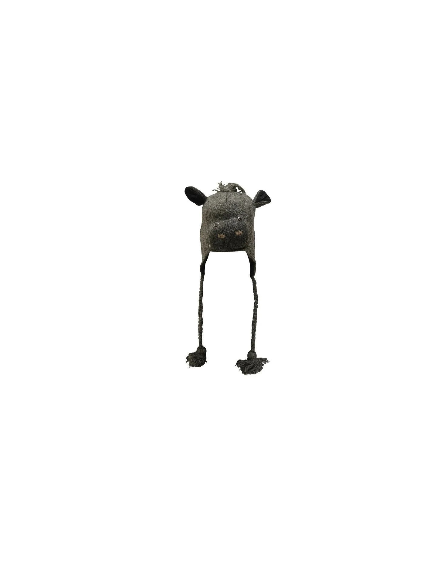 Handmade Wool Knit Animal Character Hat with Fleece Lining - P10