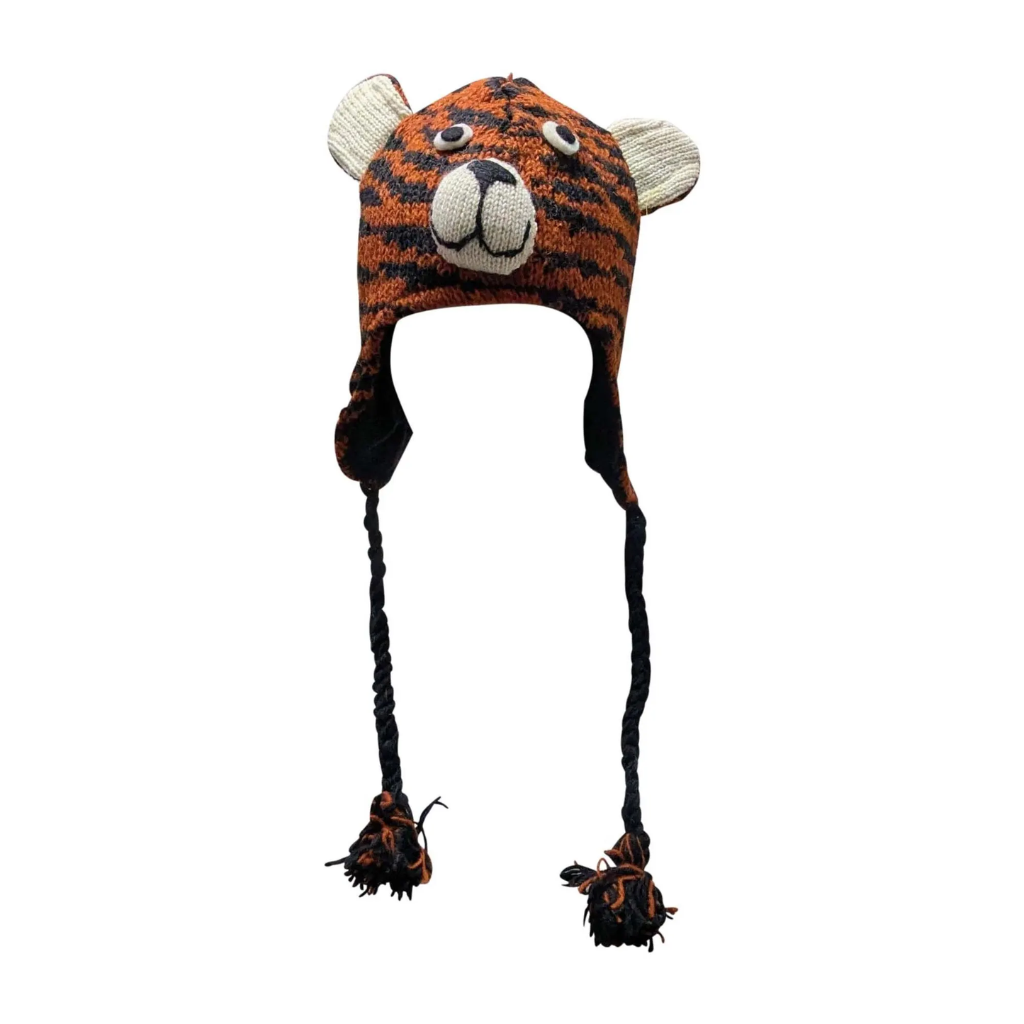 Handmade Wool Knit Animal Character Hat with Fleece Lining - P160