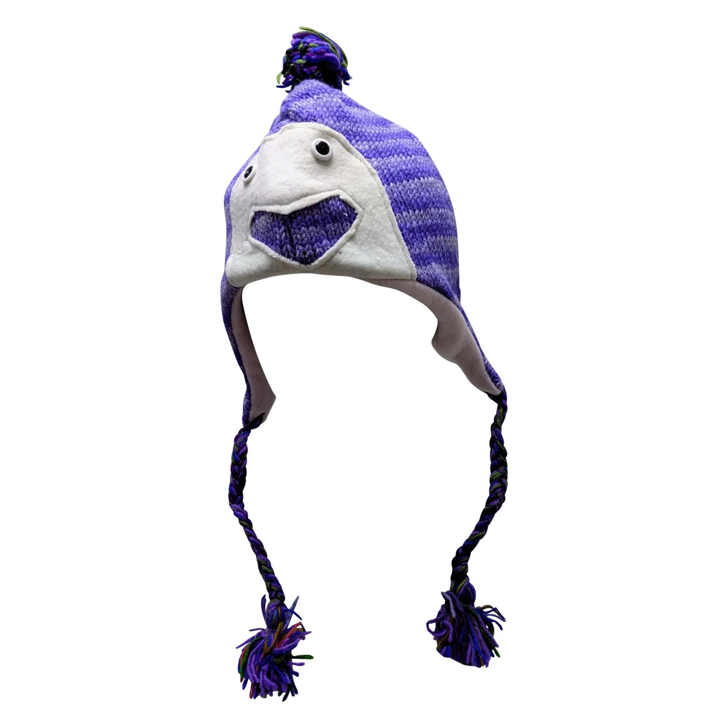 Handmade Wool Knit Animal Character Hat with Fleece Lining - P123