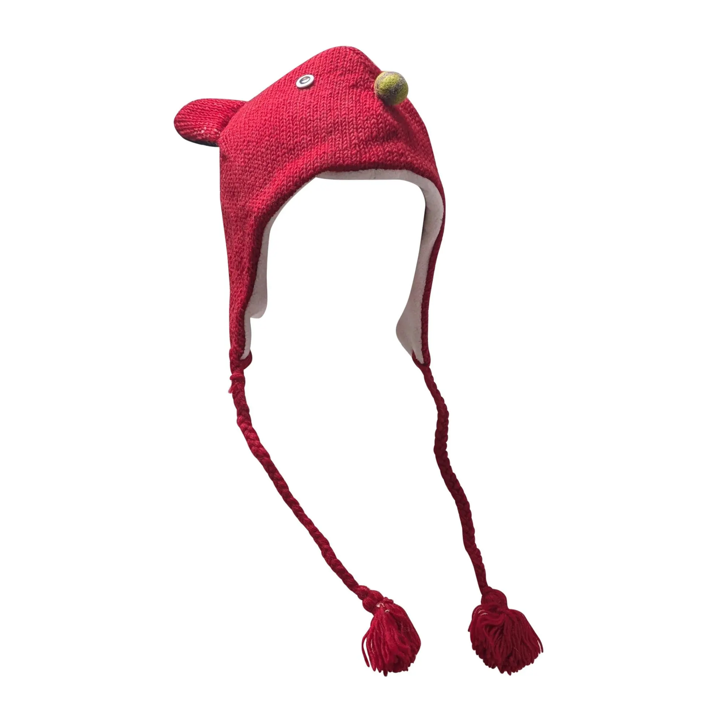 Handmade Wool Knit Animal Character Hat with Fleece Lining - P50
