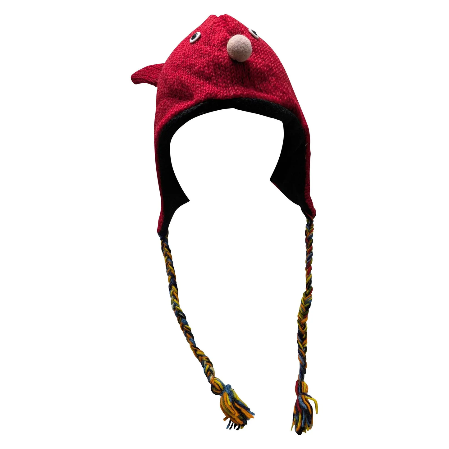Handmade Wool Knit Animal Character Hat with Fleece Lining - P139
