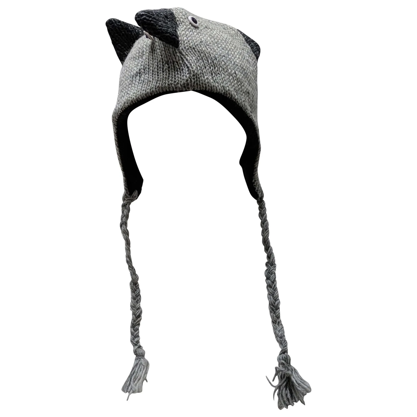 Handmade Wool Knit Animal Character Hat with Fleece Lining - P71