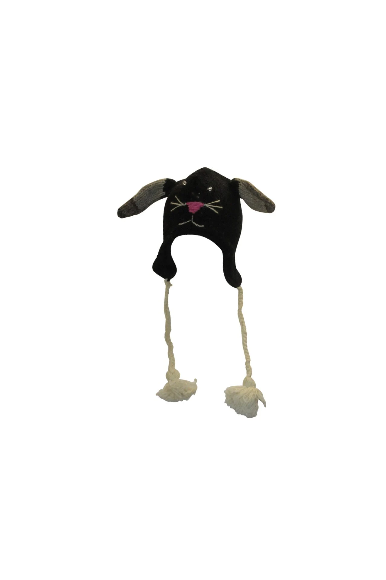 Handmade Wool Knit Animal Character Hat with Fleece Lining - P160