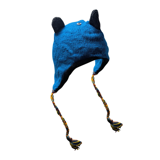 Handmade Wool Knit Animal Character Hat with Fleece Lining - P80