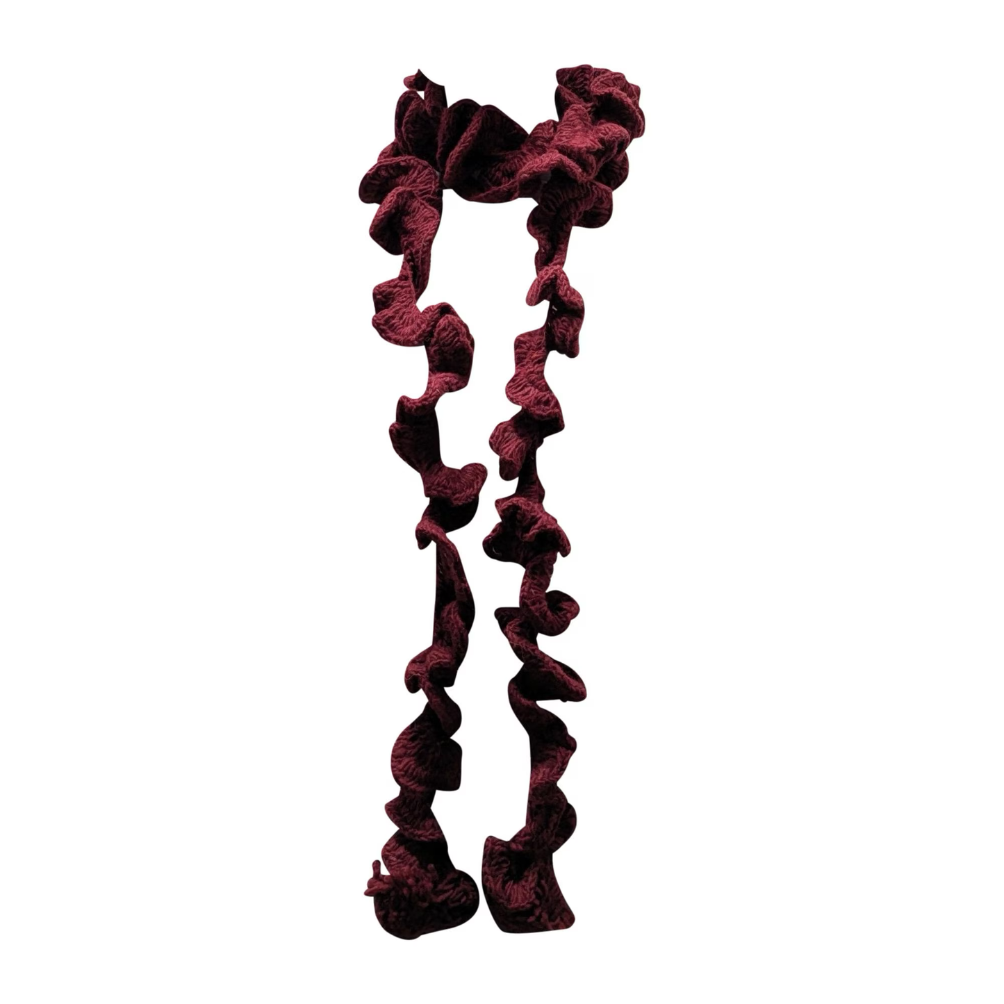 Hand Knitted Spiral scarf 100% Wool - Red P1