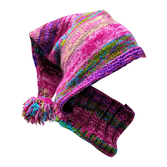 Hand Knit 100% Wool Unisex Snood Neckwarmer Boho Winter Hat P31