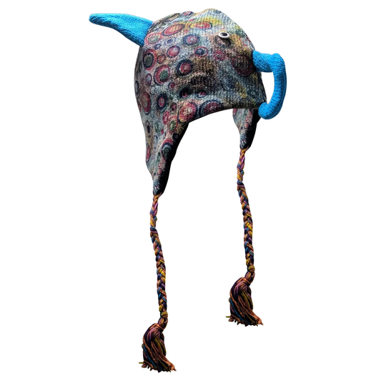 Handmade Wool Knit Animal Character Hat with Fleece Lining - P84