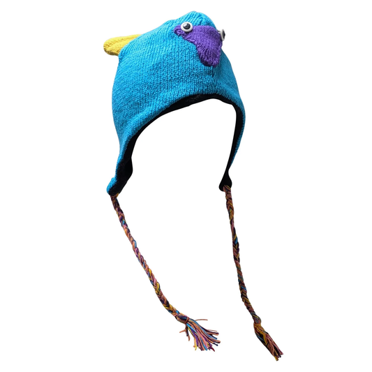 Handmade Wool Knit Animal Character Hat with Fleece Lining - P37A
