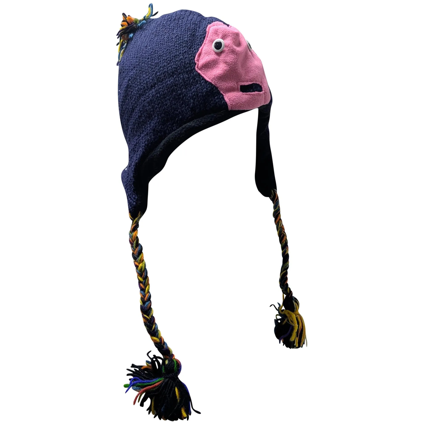 Handmade Wool Knit Animal Character Hat with Fleece Lining - P141