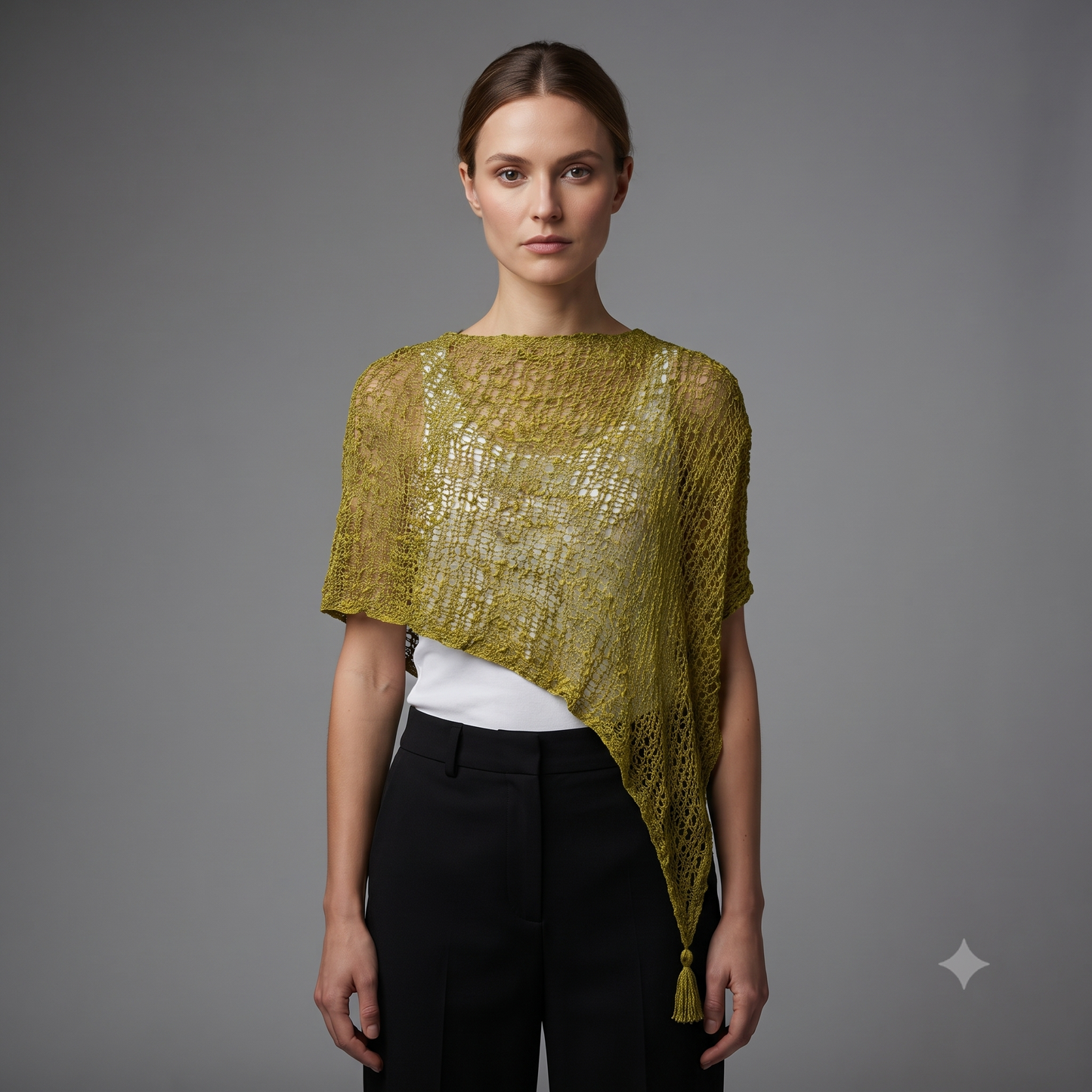 Womens Crochet Poncho Asymmetrical Boho Tassel Shawl Pullover Cover up Free Size 8-20