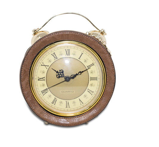 STATEMENT VINTAGE ANTIQUE REAL CLOCK TOTE BAG STEAMPUNK STYLE PORTABLE HANDBAG