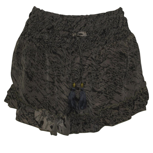 RECYCLED RETRO RUFFLE HEM LOUNGE WEAR LIGHTWEIGHT BEACH SHORTS FREE SIZE UP TO 14 P25