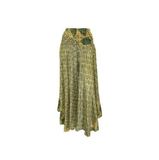RETRO RECYCLED CULOTTE TROUSERS FLARE PANTS FREE SIZE 8-22 P38