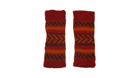 Ladies Womens Winter 100% Wool Leg Warmers Hand Knit Fleece Lined With Side Zips P2