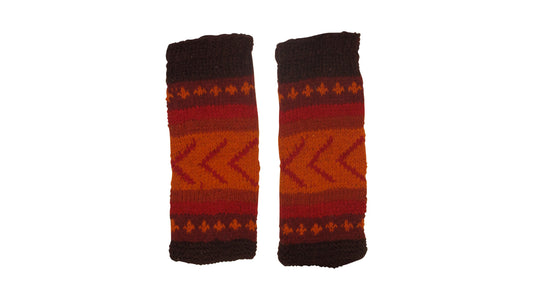 Ladies Womens Winter 100% Wool Leg Warmers Hand Knit Fleece Lined With Side Zips P3