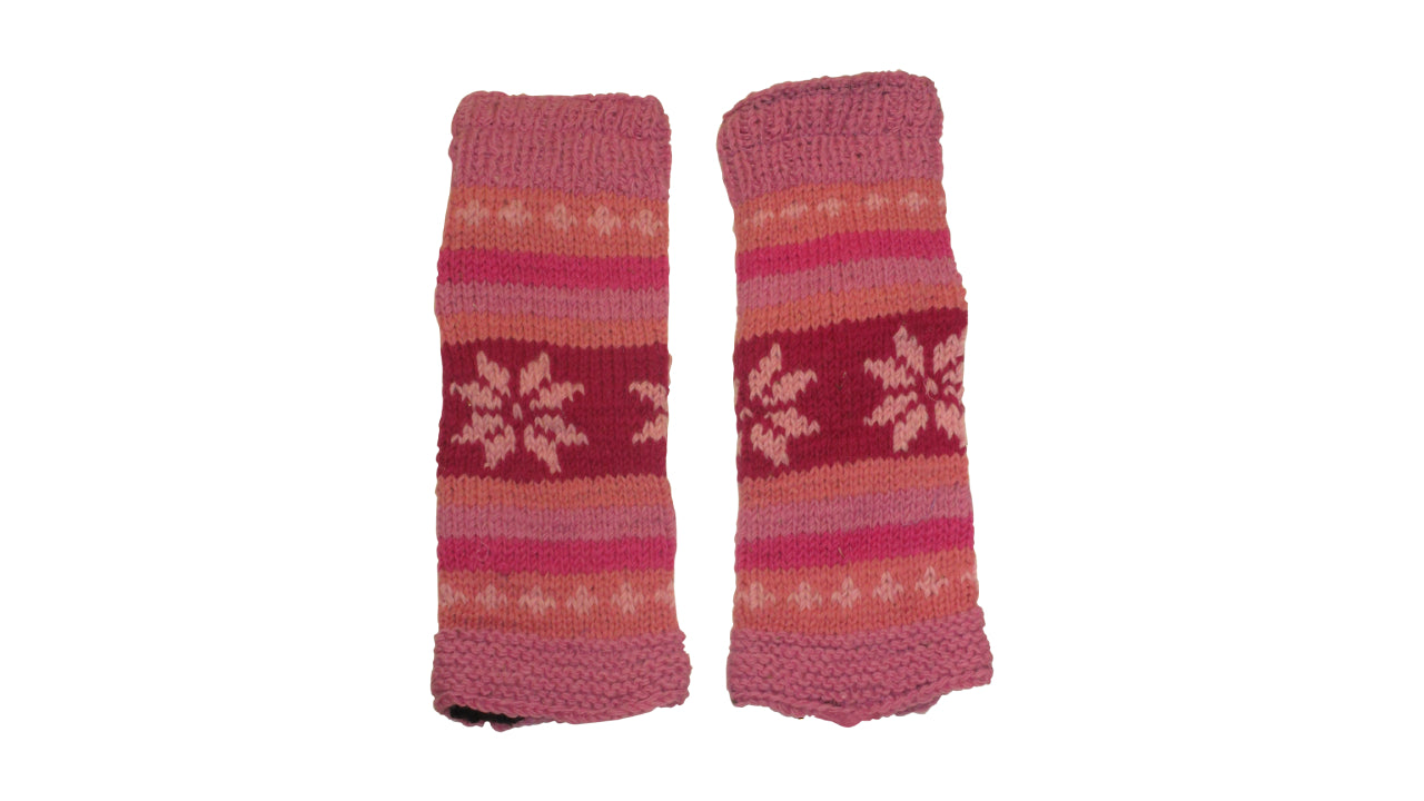 Ladies Womens Winter 100% Wool Leg Warmers Hand Knit Fleece Lined With Side Zips P13