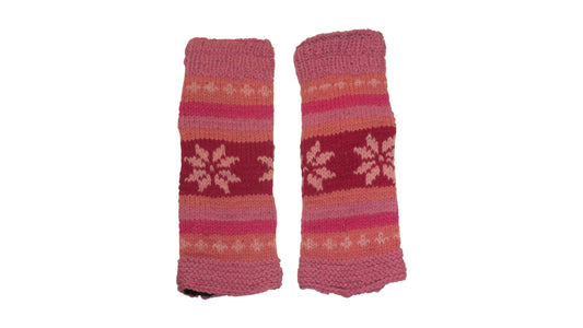 Ladies Womens Winter 100% Wool Leg Warmers Hand Knit Fleece Lined With Side Zips P13