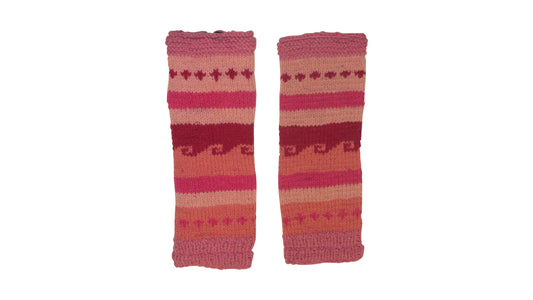 Ladies Womens Winter 100% Wool Leg Warmers Hand Knit Fleece Lined With Side Zips P2