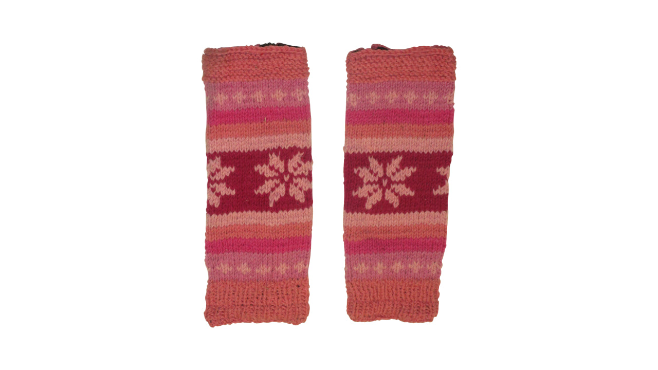 Ladies Womens Winter 100% Wool Leg Warmers Hand Knit Fleece Lined With Side Zips P4