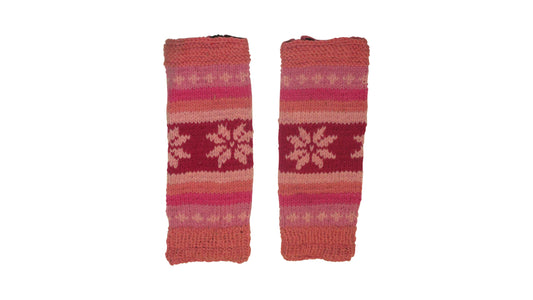 Ladies Womens Winter 100% Wool Leg Warmers Hand Knit Fleece Lined With Side Zips P4