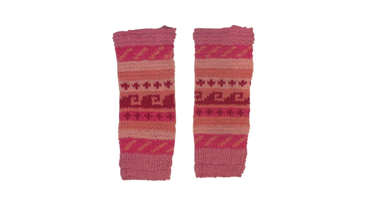 Ladies Womens Winter 100% Wool Leg Warmers Hand Knit Fleece Lined With Side Zips P5