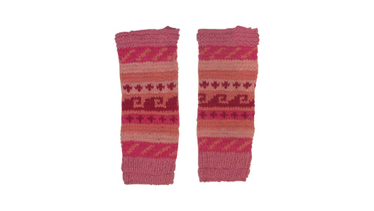 Ladies Womens Winter 100% Wool Leg Warmers Hand Knit Fleece Lined With Side Zips P5