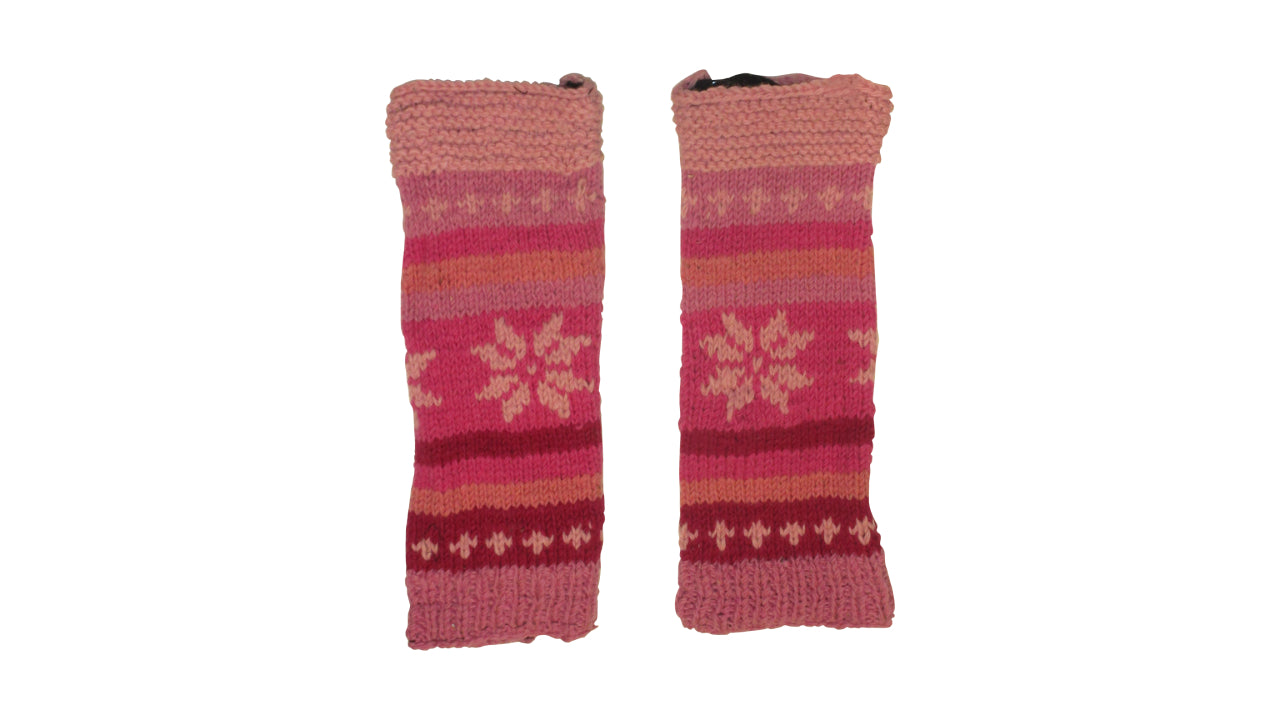 Ladies Womens Winter 100% Wool Leg Warmers Hand Knit Fleece Lined With Side Zips P6