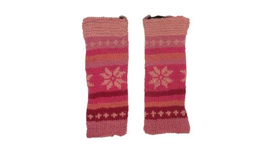 Ladies Womens Winter 100% Wool Leg Warmers Hand Knit Fleece Lined With Side Zips P6