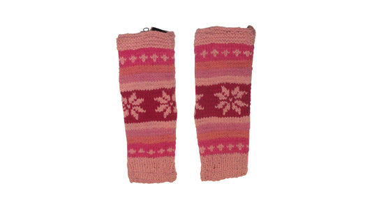 Ladies Womens Winter 100% Wool Leg Warmers Hand Knit Fleece Lined With Side Zips P7