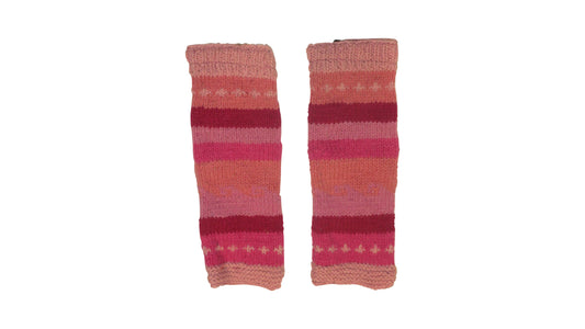 Ladies Womens Winter 100% Wool Leg Warmers Hand Knit Fleece Lined With Side Zips P8