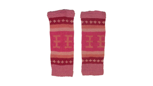 Ladies Womens Winter 100% Wool Leg Warmers Hand Knit Fleece Lined With Side Zips P9